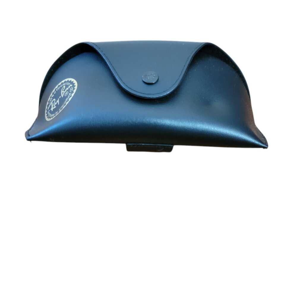 Medium Ray-Ban Soft Sunglass Case Black Snap Closure Belt Loop w Lens Cloth